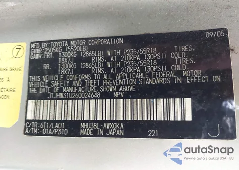 2006 Lexus Rx 400 from USA, damaged, VIN JTJHW31U260024648